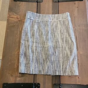 Talbots Black/White Tweed Skirt 8 petite